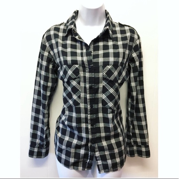 Anthropologie | Sanctuary Clasp Button Flannel • - Picture 2 of 8